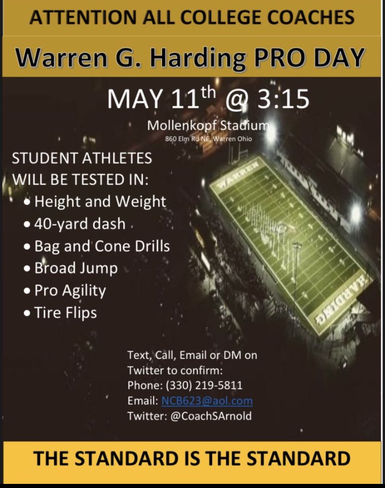 CoachSArnold's tweet photo. See you on the 11th. #TuffStreet https://t.co/431pKmED9H