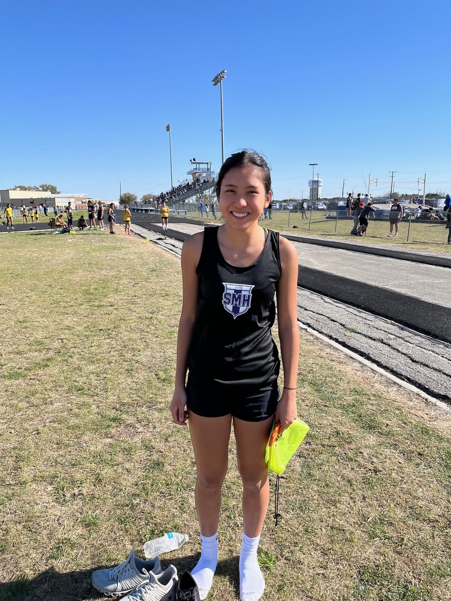 SMH_Track's tweet photo. Another great performance at the Ro-Hawk Relays meet by Freshman Emily Ton who won first 🥇in the Junior Varsity Triple Jump!  Amazing job Emily! 💜 #gobarons #Barons_ShieldsUp https://t.co/UbP5HarFbO