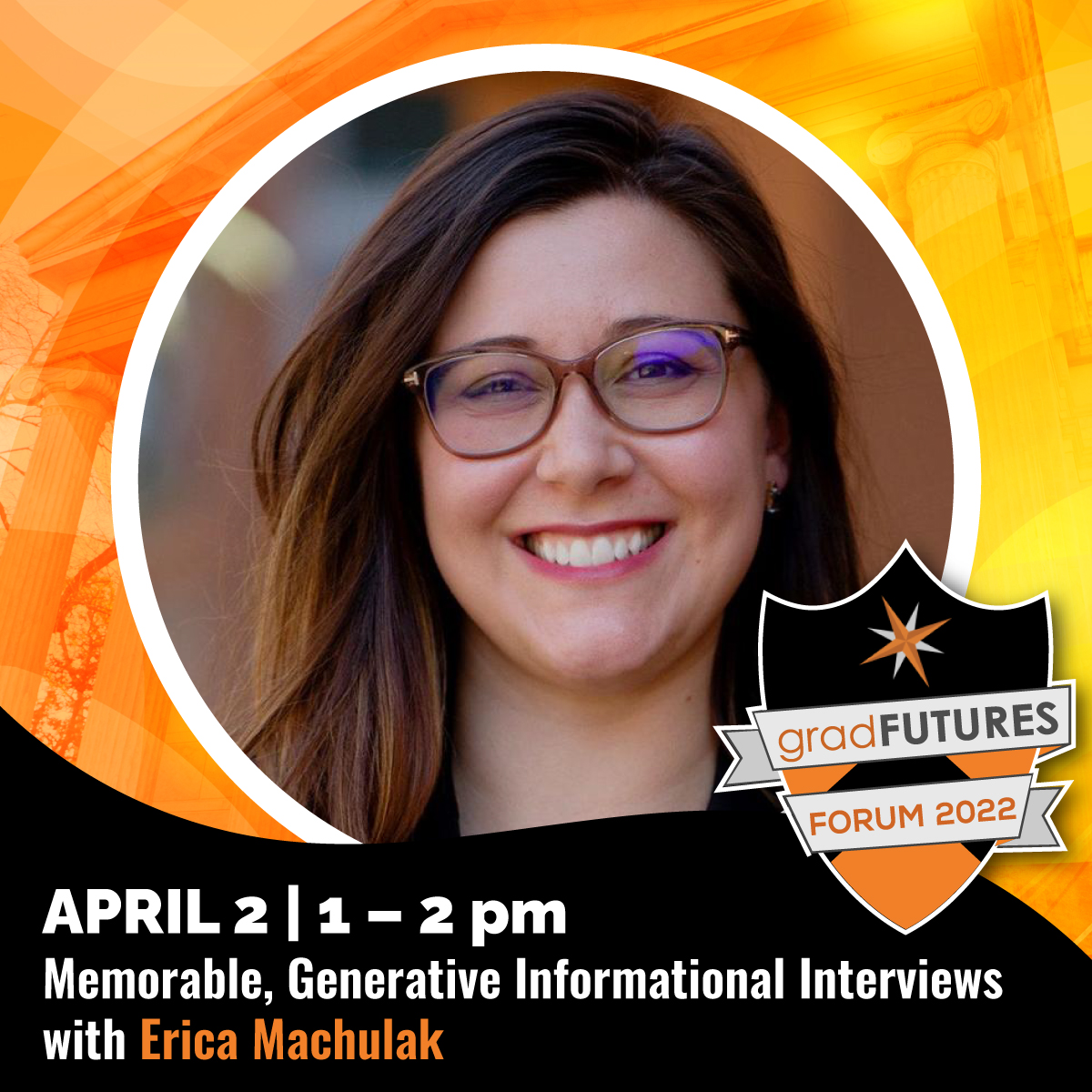 PrincetonGrad's tweet photo. At the #GradFUTURESForum, you'll connect with speakers and presenters like @EricaMachulak from @HikmaCollective who joins us to moderate a session on #InformationalInterviews for #gradstudents #networking https://t.co/kyuN7iPb30