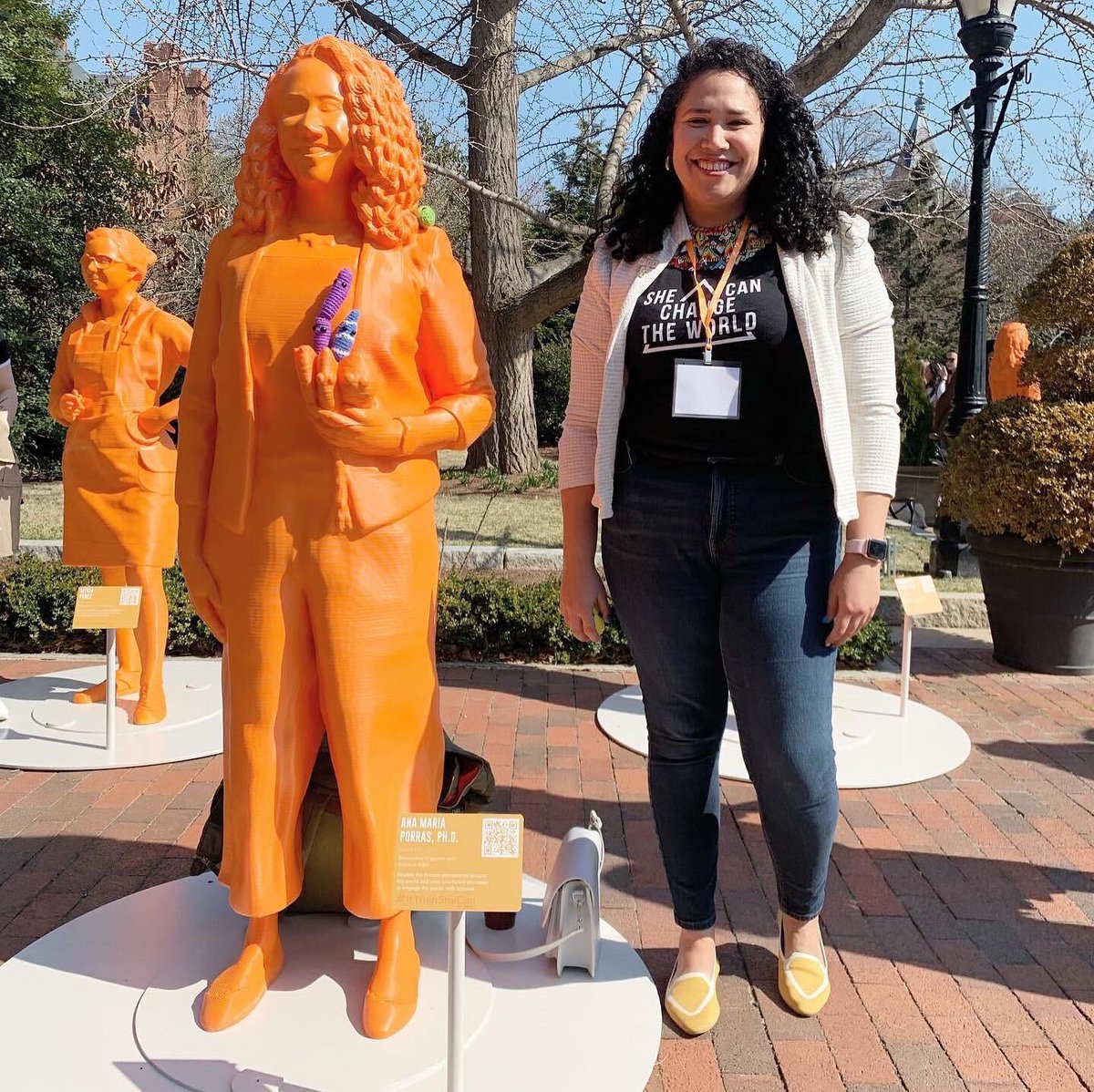 SmithsonianChan's tweet image. Meet Dr. Ana Maria Porras (@AnaMaPorras), a biomedical engineer and science artist featured in @smithsonian’s #IfThenSheCan Exhibit. She studies the human microbiome and crochets microbes to engage the public with science. (1/3) #WomensHistoryMonth