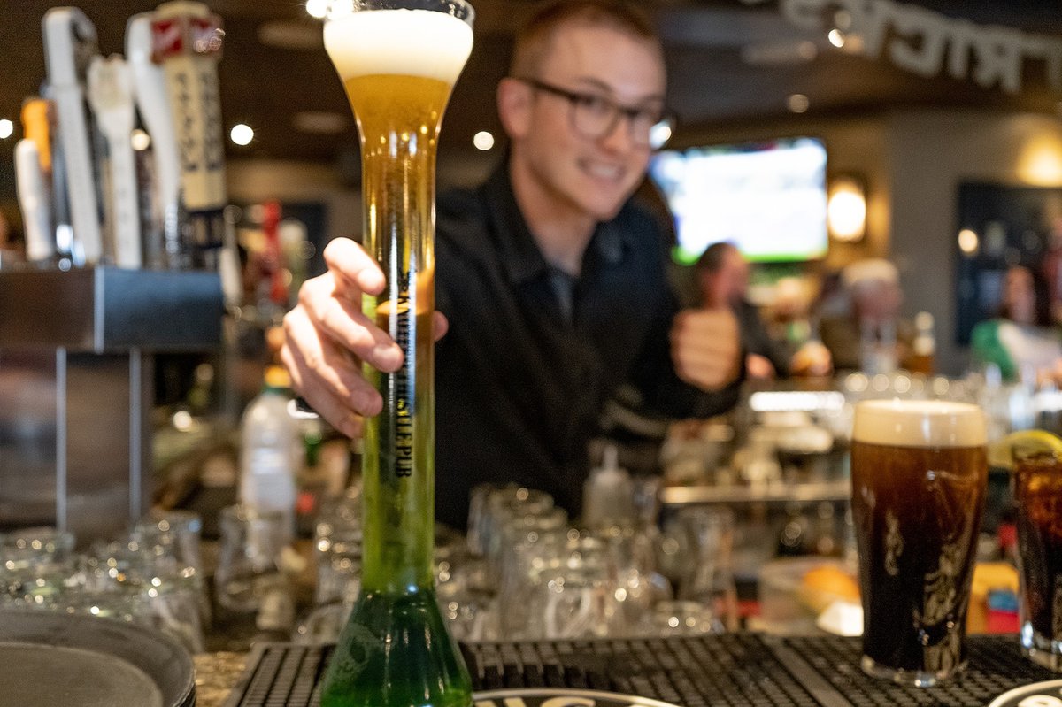 Have you been to @Knotted Thistle Pub? 🍺 Stop by to try out a yard of beer. While you're at it, check out the Irish Nachos! Certified delicious. 💯 #yqrlocal #thingstodoinregina