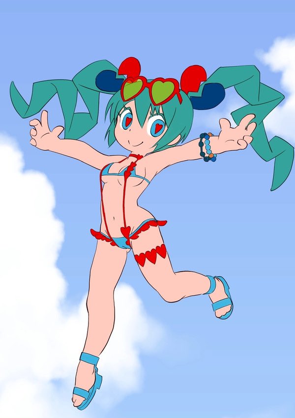 初音ミク 「また過去絵まつり… 」|しるくれのイラスト
