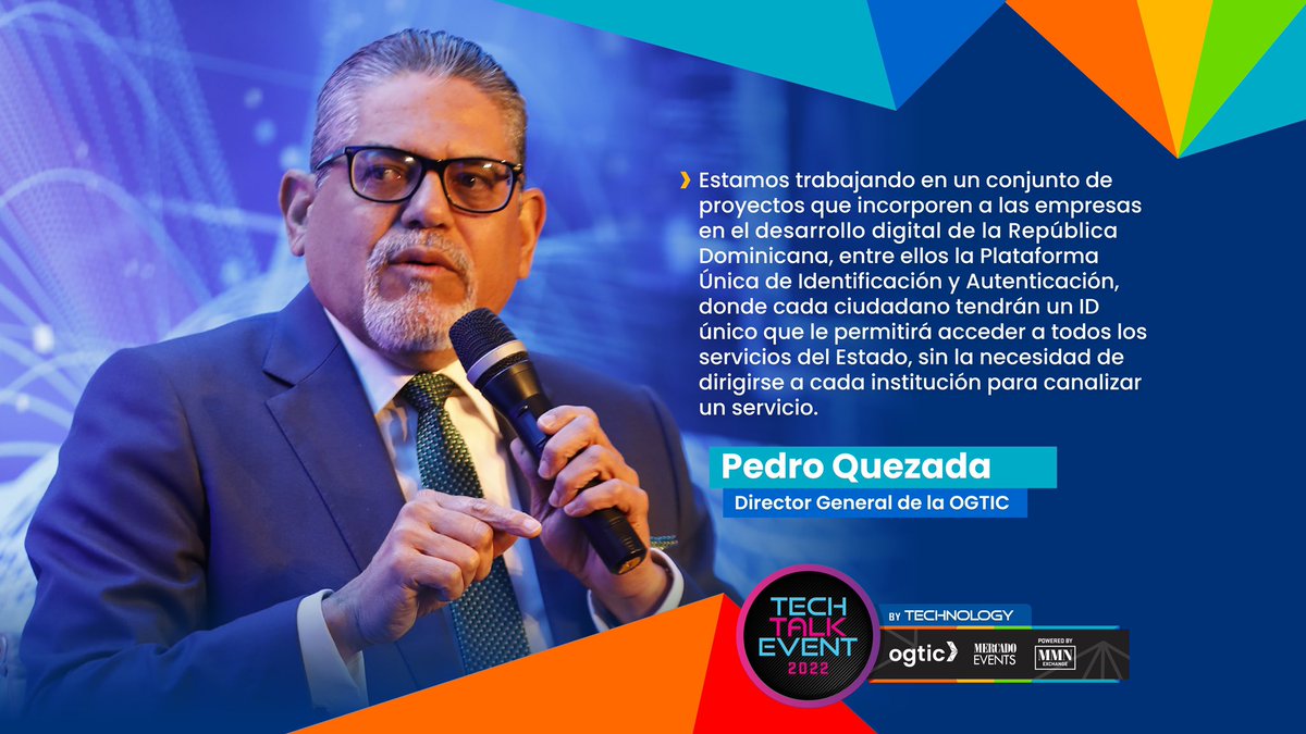 OGTICRDO's tweet image. El escenario de #TechTalk2022 #DominicanaInteligente sirvió para dar a conocer los proyectos en los que está trabajando la OGTIC, 👏en el proceso de modernización del Estado en el marco de la Agenda Digital 2030.💻

#TechTalk2022
#TransformaciónDigital
#AgendaDigital2030