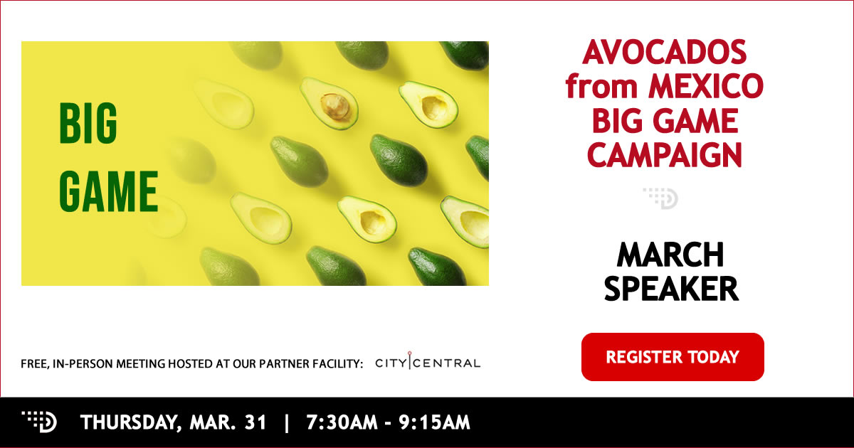 atomicjackie's tweet photo. Hey #Dallas #Marketing Peeps -
Register for the free @DDMarketers meeting Thursday:  Avocados from Mexico w/speaker: Ivonne Kinser – March 2022 https://t.co/pN9kgUK0or 

#dfwsem #AAFDallas @Ad2Dallas #ad2dallas @AdChatDFW @dd_dallas @freemanleonard https://t.co/qowUGZXdLE