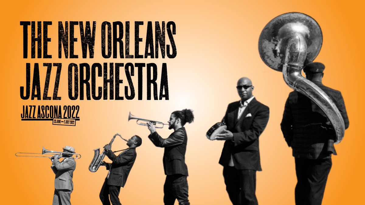 Already triumphantly welcomed to Ascona in
2015 and 2019, The New Orleans Jazz Orchestra will be a
cornerstone of #JazzAscona 2022!

#NewOrleans #NolaNOJO #jazz #JazzFestival