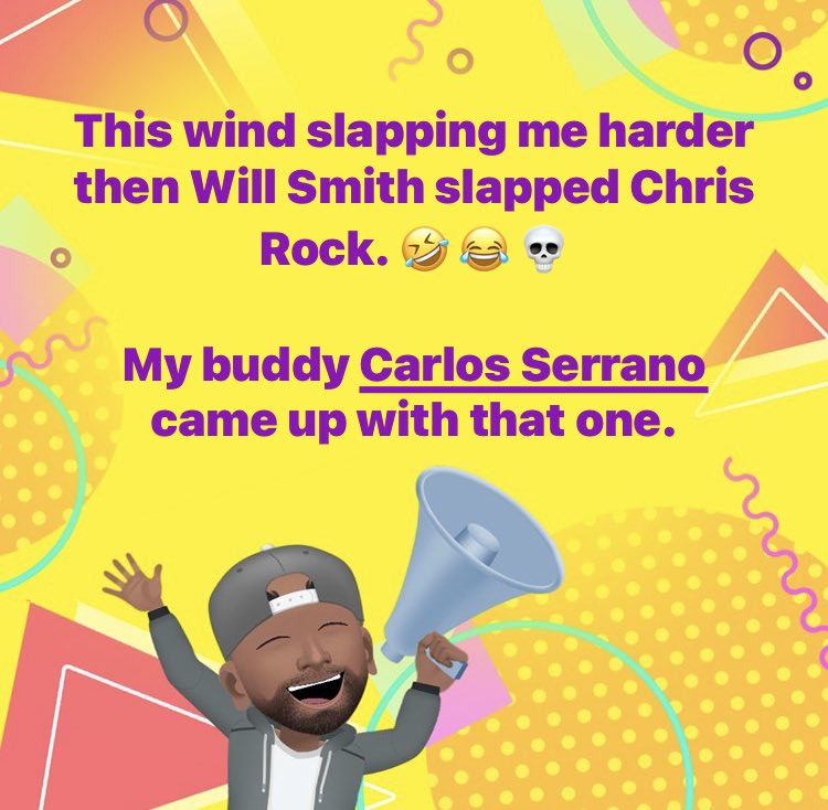 MARTINORTIZ14's tweet photo. The winds in Texas is crazy today. #Texaswinds #WillSmith #ChrisRock #theslapheardroundtheworld #Oscars2022 https://t.co/2lVfTIwvsk