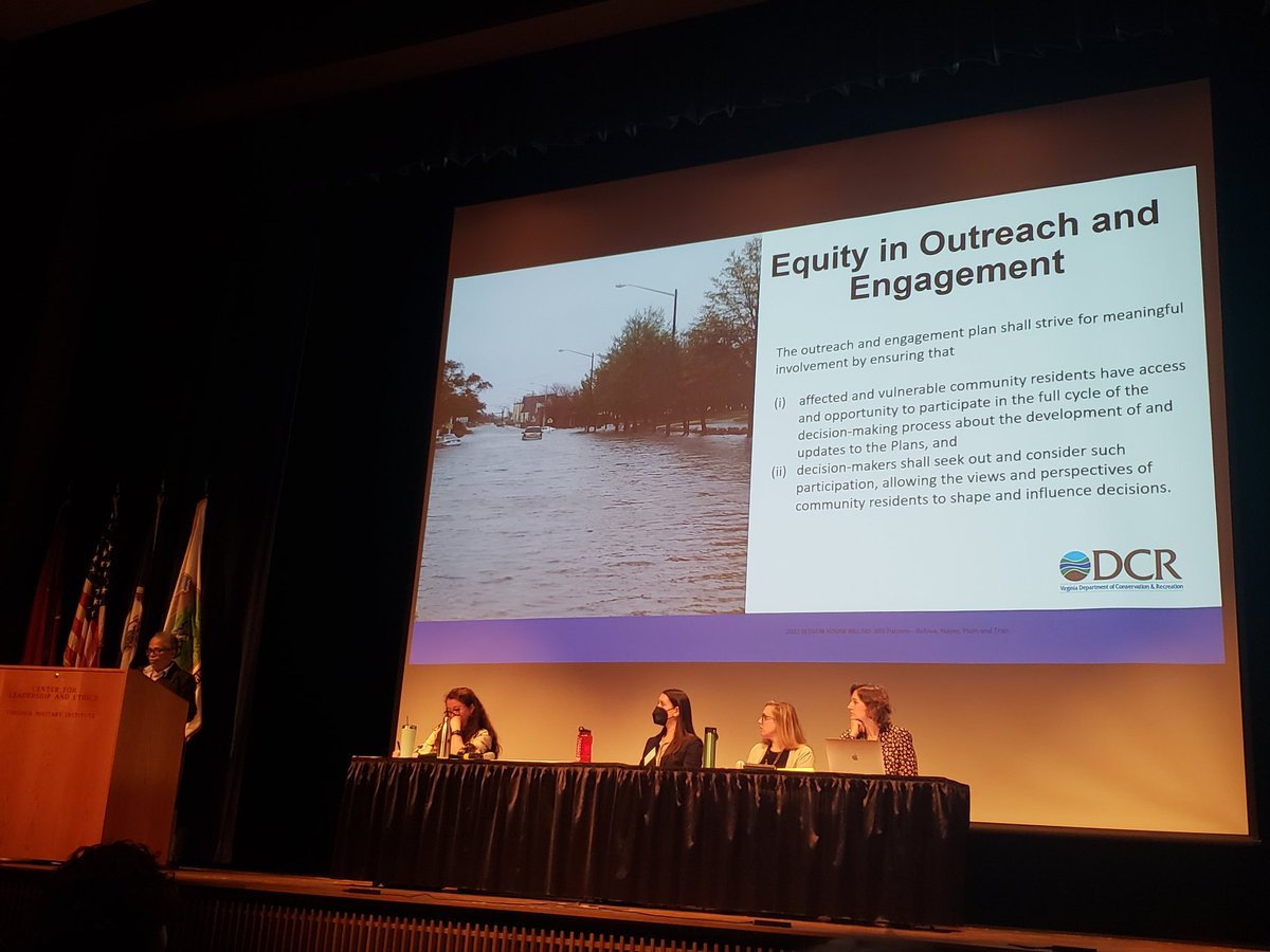 gtuck624's tweet photo. Wendy Howard-Cooper of @VirginiaDCR presenting at #EnvironmentVirginia on the important work of equity and engagement in flood resilience planning. https://t.co/x6BGiJJPkT https://t.co/IJpnhJg7MC
