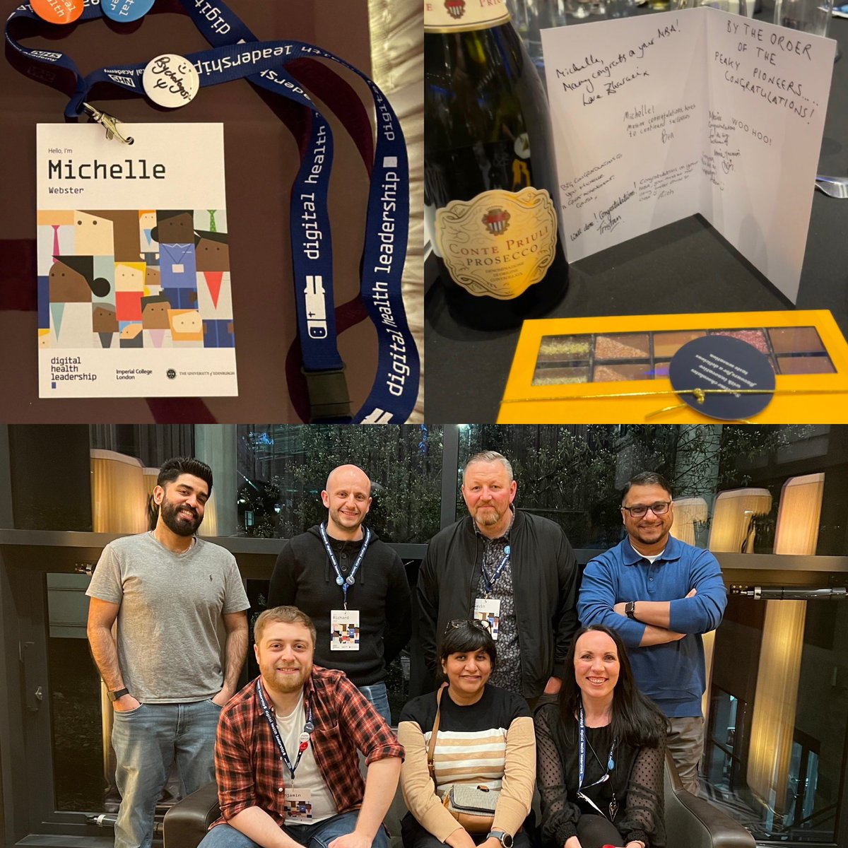 What a day! Graduated from my #MBA <a href="/covcampus/">Coventry University</a> 🎓 &amp; then jumped on a train to <a href="/radissonbluMAN/">.</a> to join our #Cohort4 residential <a href="/NHSDigAcademy/">NHS Digital Academy</a> <a href="/DigHealthLeader/">The Digital Health Leadership programme</a> Thanks to my fabulous #PeakyPioneers peer group for your card &amp; gifts 🥰 looking forward to day 2! #digitalhealthleader