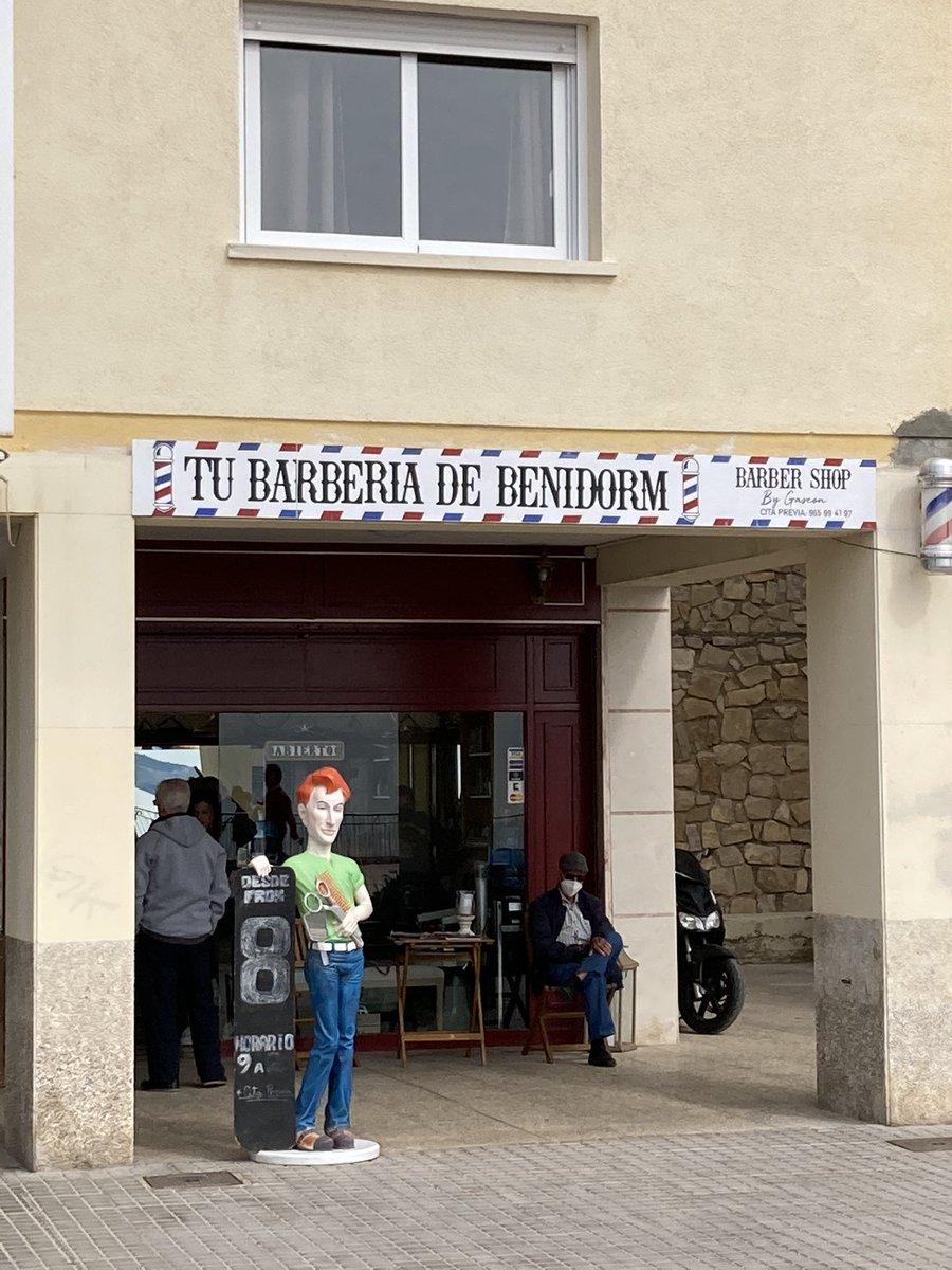 davidarenere's tweet photo. conan, since when do you have a barbershop in #Benidorm, Spain? @ConanOBrien @TeamCoco @visitbenidorm https://t.co/1vGyCJvUJV