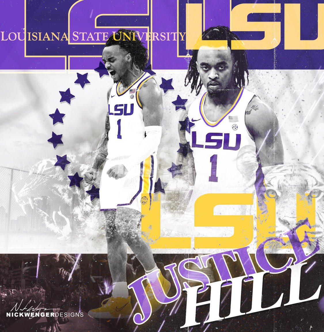 JuiceHill's tweet photo. I’m beyond blessed and grateful for the opportunities that I’ve been presented with these past few days. But all in all, I’m committed to the people that have been committed to me! #GeauxTigers 💜💛 https://t.co/h9gHs4EoBK