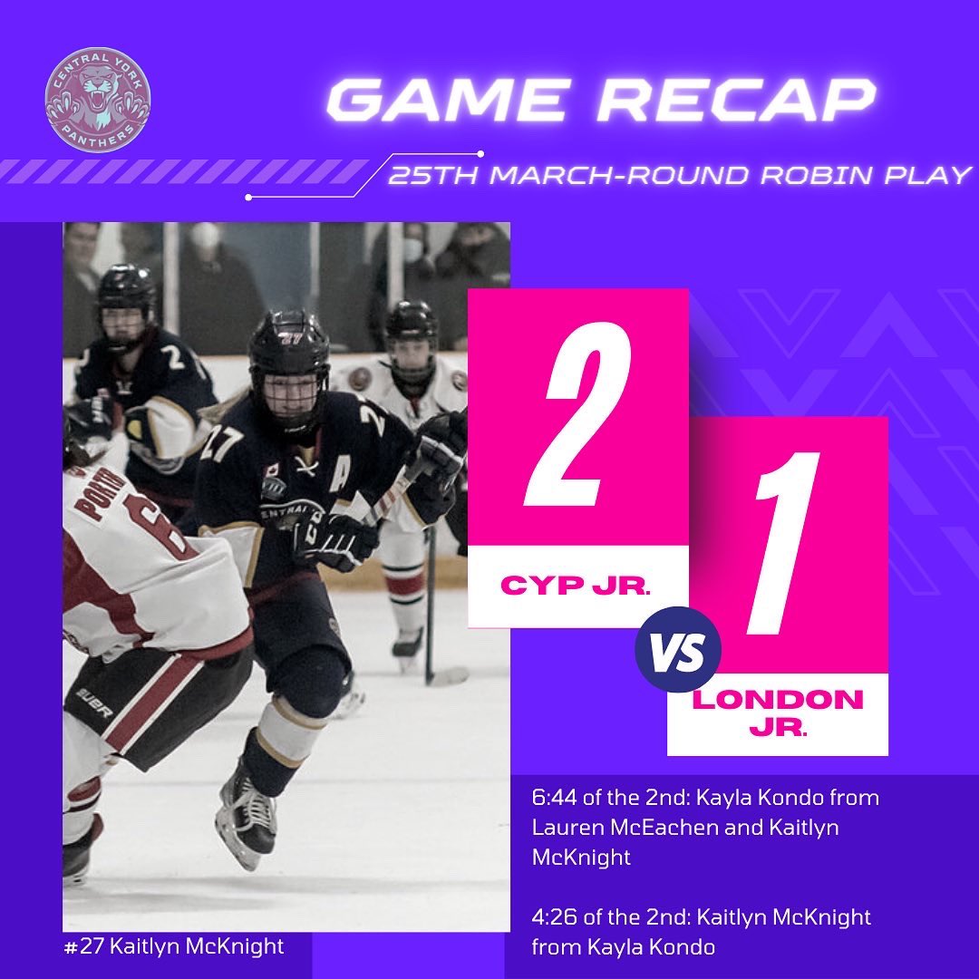 YorkPanthers's tweet photo. 📄 championship weekend recap 

✅ second final four appearance in program history 
🏒 great hockey 

🔜 provincials (april 7-10) https://t.co/70ECmh4og7