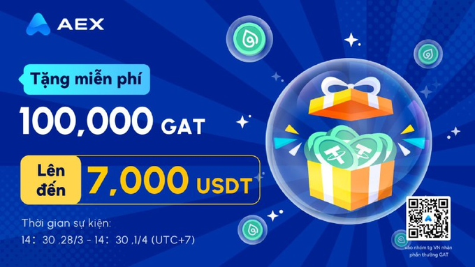Harris5D's tweet photo. 🎁Tặng miễn phí 100.000 GAT, trị giá lên đến 7000USDT
👉Thời gian sự kiện: 14:30, 28/03/2022 – 14:30, 1/4/2022 (UTC+7)

🔸1. Tham gia nhóm nhận 10.000 GAT
🔹2. Điểm danh nhận 40.000 GAT
🔸3. Chia sẻ và nhận 50.000 GAT https://t.co/FJHNV8t2Xm