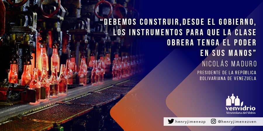 Tenemos una clase trabajadora entregada con el crecimiento de @SomosVenvidrio. Vamos a la consolidación del Poder Popular Obrero, lo cual se traduce en el aumento de la productividad y bienestar para todos. ¡De la mano siempre del presidente @NicolasMaduro! #VolvemosAlAula