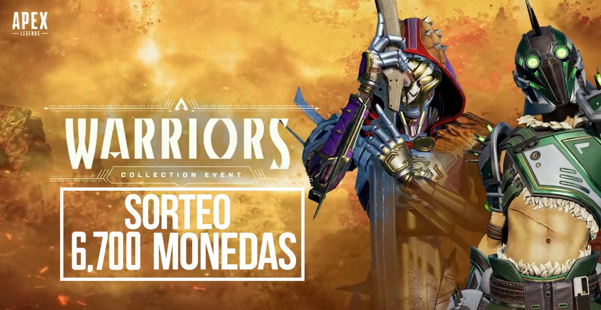 soynappa's tweet photo. ¡MEGA SORTEO de 6700 MONEDAS APEX LEGENDS!

Gracias a @EA_Espana uno de vosotros se llevará 6700 monedas para fundir en el NUEVO EVENTO WARRIORS Collection.

💻Para Pc
🌎Para todas las regiones

Requisitos:
1.Seguir a @EA_Espana
2.Retweet a este tweet

¿Y tú cúal te vas a pillar? https://t.co/8nQAxfua5s
