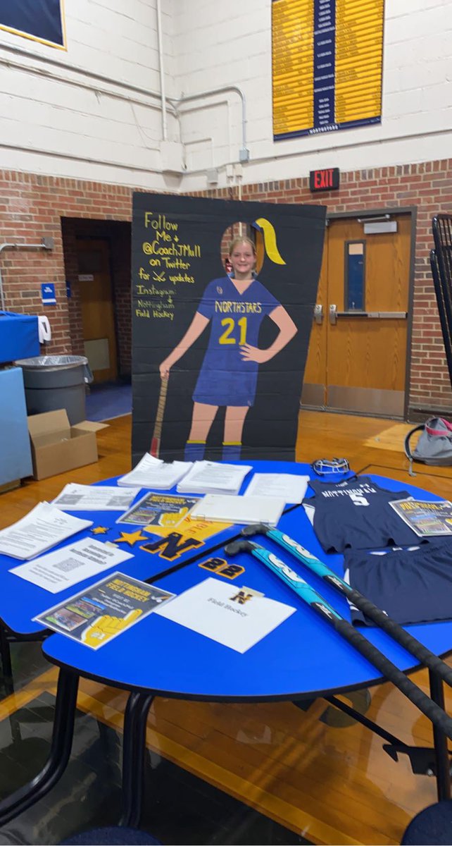 Nottingham Field Hockey is all set up for 8th Grade Orientation! Looking forward to meeting future Northstars🏑🌟<a href="/HTSD_Nottingham/">Nottingham High School</a> <a href="/MrsDawnWhiteNHS/">ⅅᎯᏇℕ ᏇℋℐᏆℰ</a> @VP_DWalker <a href="/VPWALSH/">Michael Walsh</a> <a href="/HTSD_Crockett/">Crockett Middle School</a> <a href="/WeAreHTSD/">WeAreHTSD</a>