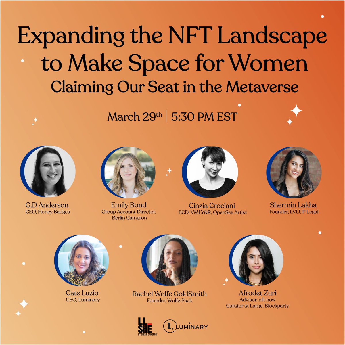 Our panel with <a href="/weareluminary_/">Luminary</a>  on #NFTs is happening NOW! Can't make it? We'll live tweet the panel and also share our newest research in partnership with <a href="/getperksy/">Perksy</a>.