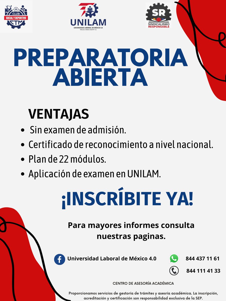 UNILAM4_0's tweet photo. Cerramos inscripciones este viernes 1ero de Abril. ¡No te quedes fuera! ¡Inscríbete Ya!

@tereso_medina 
@SResponsableMX https://t.co/0N9sm0WunK