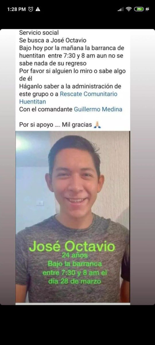 dramaygarcia's tweet photo. ¡RT porfa! 🔁🔁🔁🔁
El primo de un compañero de trabajo está desaparecido desde el día de ayer. 
Difundamos 🙏🏼🙏🏼🙏🏼 https://t.co/sDGTIj2l07