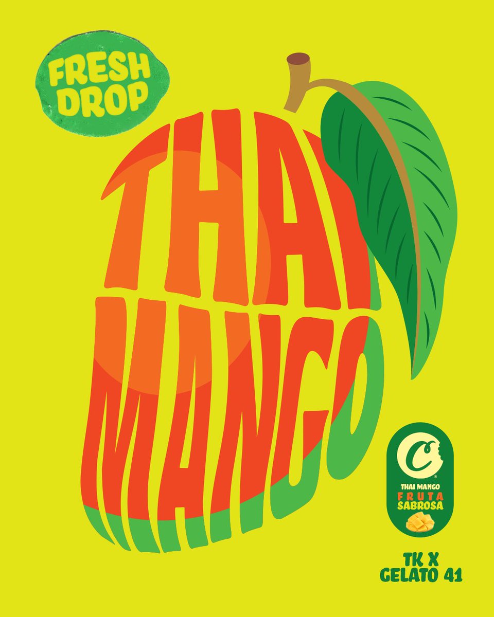 maywoodscookies's tweet image. NEW DROP #ThaiMango 🥭 3/29 4:20PM { TK x GELATO 41 } @cookiesglobal #CookiesMaywood