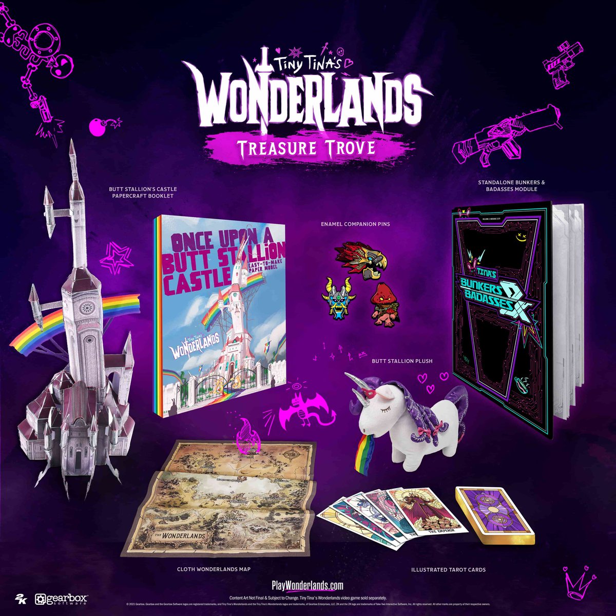 jennif0x_'s tweet image. Heyyyy 🦄

2K sent me a Treasure Trove for Tiny Tina’s Wonderlands that I want to give away to one of you!! 

It’s a box full of badass merch, this does NOT include the game, FYI! 

If you want it, just retweet this tweet and you’ll be entered to win!! 

#BECHAOTICGREAT #giveaway
