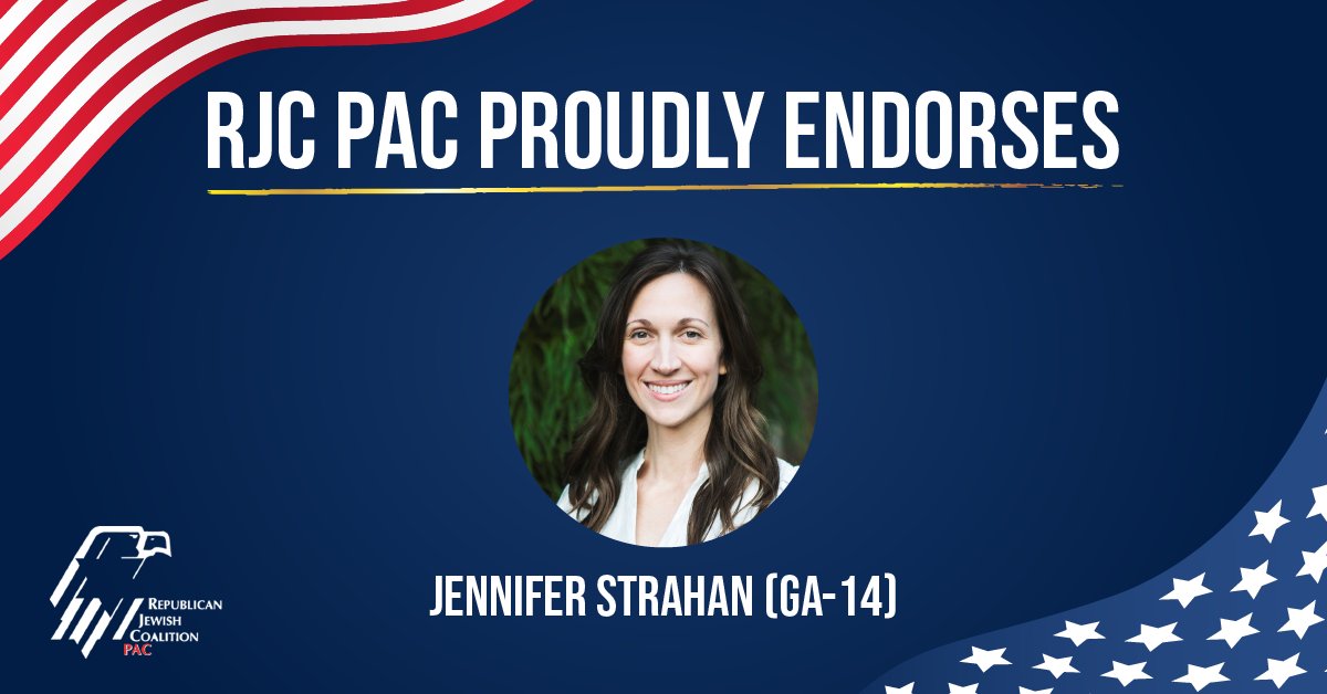 .@RJC opposed Marjorie Taylor Greene in 2020, and we are opposing her again in 2022.

RJC PAC is proud to endorse @StrahanJennifer for Congress in Georgia's 14th Congressional District.