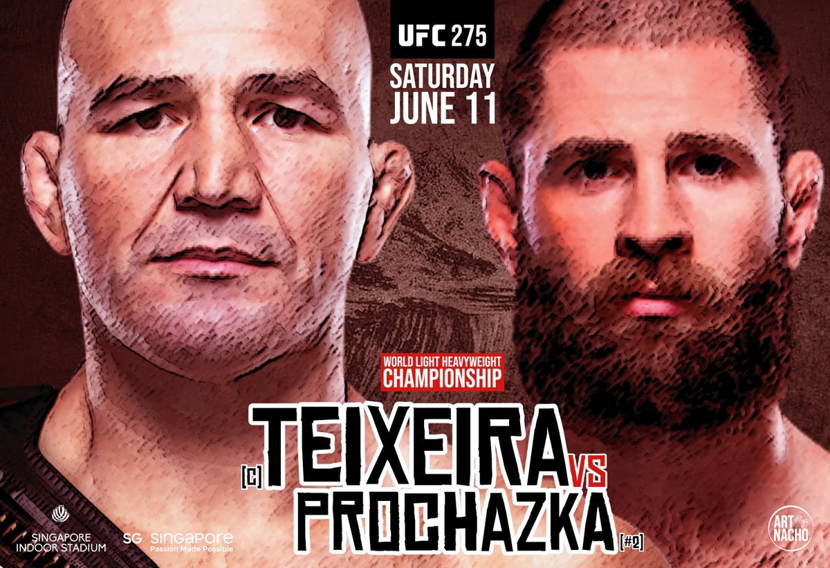 ArtByNacho1's tweet photo. Poster design - #UFC275 - TEIXEIRA🇧🇷 vs PROCHAZKA🇨🇿 (Fan art)
#digitalart #ArtistOnTwitter #photoshop #digitalphotography #digitalnomads #GraphicDesigner #digitalartist #digitalnomadlife #digitalillustration #fanart #MMATwitter #UFC #MMA #ufcdesign https://t.co/f3LFKf5vij