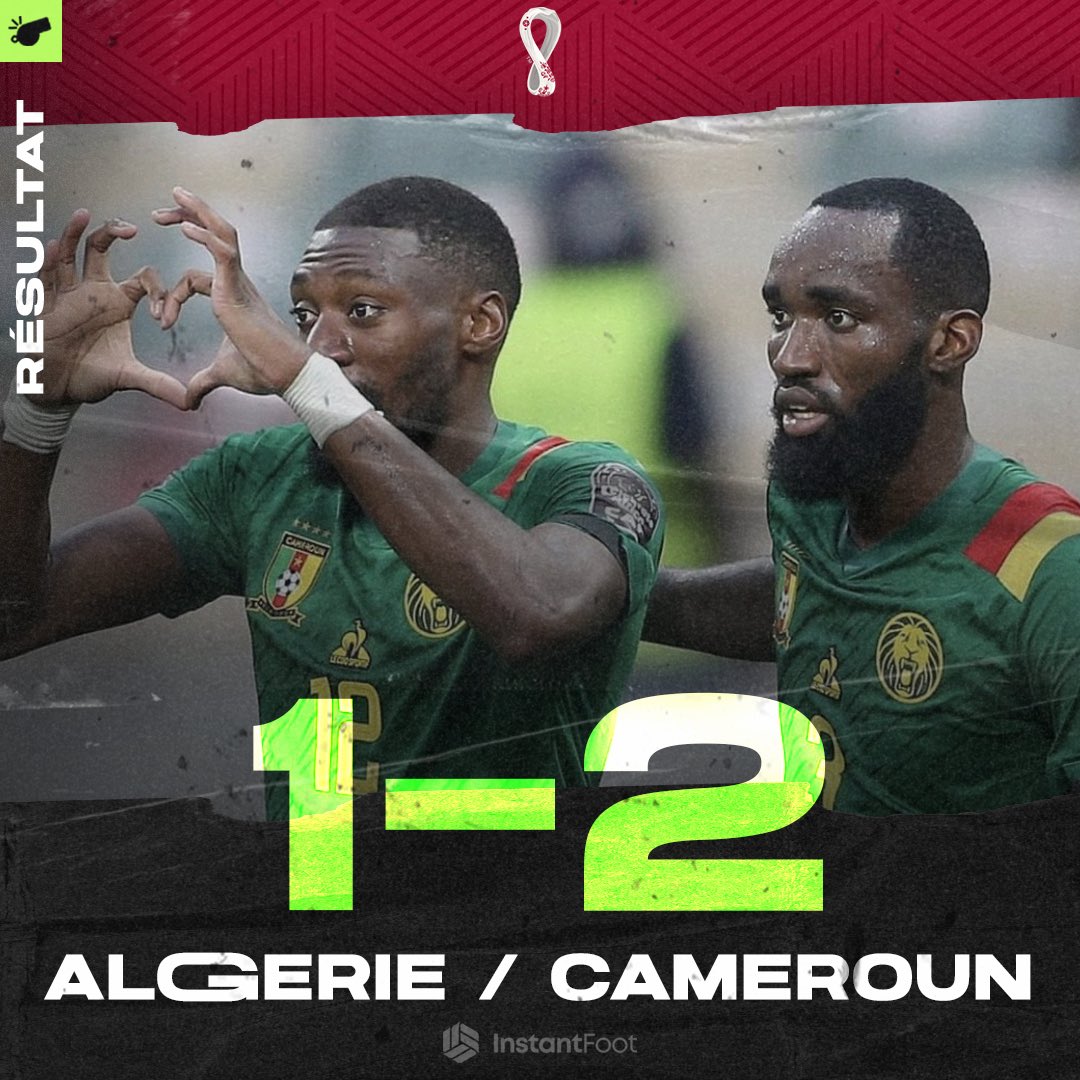 tweenkyrequiem's tweet photo. @Lai12Cou2Mehdi @lnstantFoot @David_Ornstein #WCQ2022 | #ALGCAM 🇩🇿⚔️🇨🇲
GRÂCE À UN FINAL INCROYABLE, LE CAMEROUN S’IMPOSE EN ALGÉRIE ET SE QUALIFIÉ POUR LA COUPE DU MONDE ! https://t.co/1MKuTLjvsJ