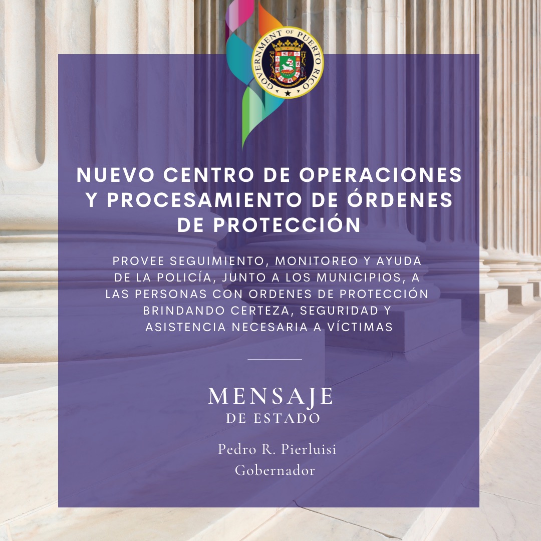 Con el nuevo Centro de Operaciones y Procesamiento de Órdenes de Protección se da monitoreo y ayuda de la Policía, junto a los municipios, a personas con Ordenes de Protección dando seguridad y asistencia a víctimas en momentos cruciales. #MensajeDeEstado #GobiernoDeResultados