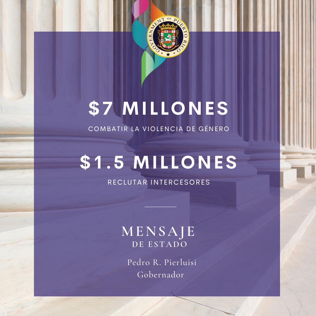 Tal y como se comprometió, el <a href="/prsecfamilia/">Ciení Rodríguez Troche</a> asignó $7 millones para combatir la violencia de género y $1.5 millones para reclutar intercesores que acompañen a víctimas en los procesos judiciales. #MensajeDeEstado #GobiernoDeResultados