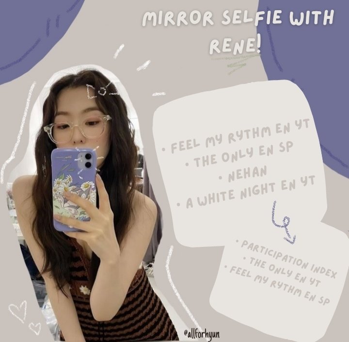 aIIforhyun's tweet photo. 🤳🏻 | MIRROR SELFIE WITH RENE! 

— dinámica para el br y stream de irene (red velvet) indicaciones y links abajo. 

레드벨벳 아이린 #IRENE #아이린 @RVsmtown https://t.co/dmYJK3tfPr