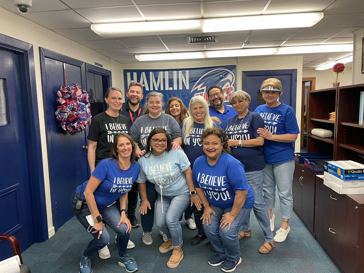 HamlinMiddle's tweet image. The Hamlin Staff Believes in our Hawks! #TestingWeek #CKH @CCISD @JMillan28235634 @mustang4025