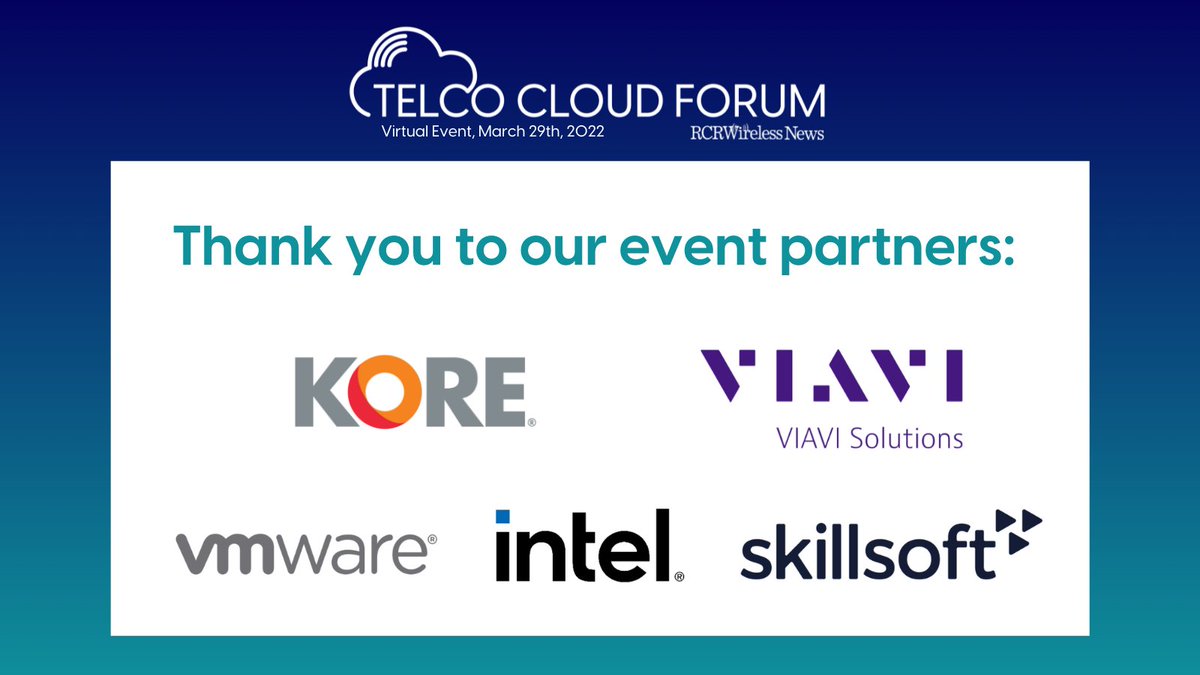RCR Wireless News on Twitter: "What a day it's been! We'd like to say a  huge thanks to all speakers and visitors who made #TelcoCloud22 such a  success! A special thanks to