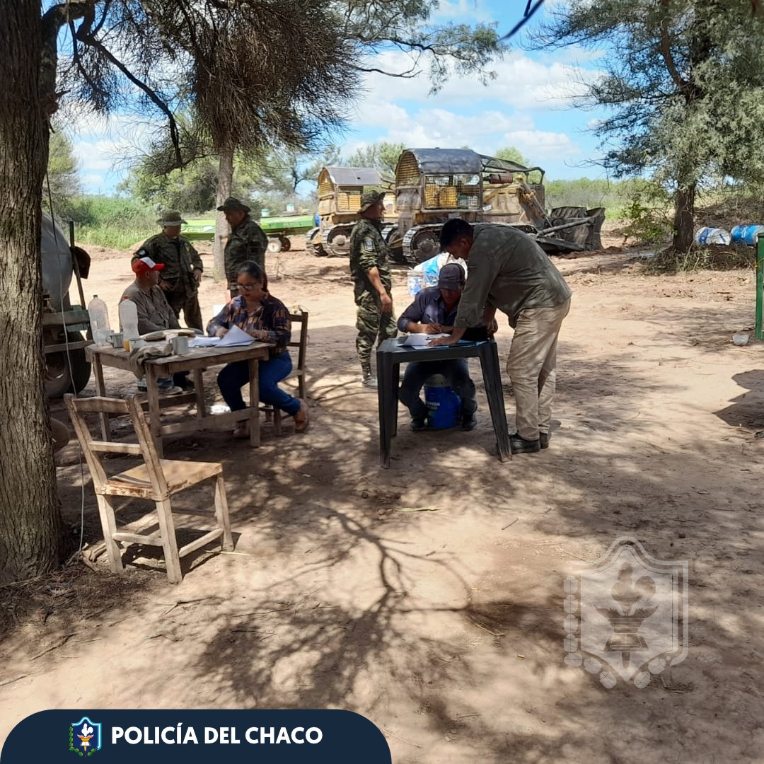 PoliciaChaco's tweet photo. #LosFrentones Rurales impidieron el desmonte de 330 hectáreas de campo

🔹Había 3 #topadoras y 2 casillas rodantes, entre otros elementos que fueron secuestrados por el desmonte ilegal. Notificaron al que estaba a cargo de la obra.

+info:https://t.co/xmjKNcGYuZ
#Chaco #Policía https://t.co/bwPAVuwMju