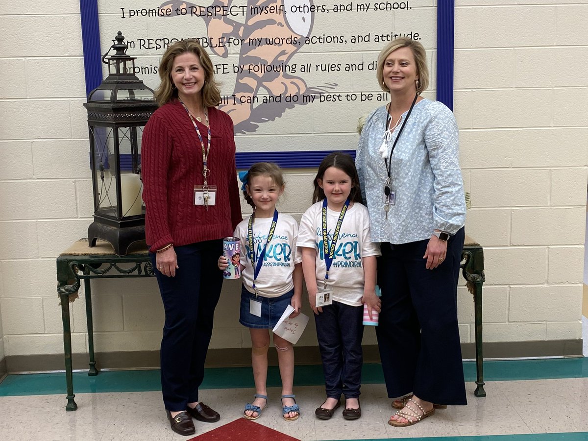 JohnsonWildcats's tweet photo. Congratulations to our youngest administrators to ever serve at JES, Miss Avery Leonard, assistant principal, and Miss Allysa Dixon, principal.  Both of these leaders are currently Pre-K students and earned their roles for the day during our recent school fundraiser! https://t.co/zrRx5ZzOjJ