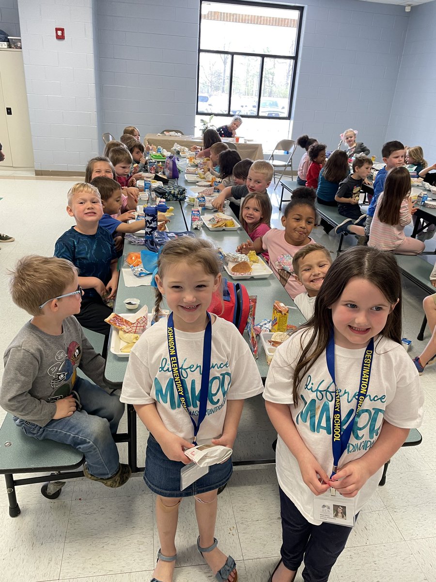JohnsonWildcats's tweet photo. Congratulations to our youngest administrators to ever serve at JES, Miss Avery Leonard, assistant principal, and Miss Allysa Dixon, principal.  Both of these leaders are currently Pre-K students and earned their roles for the day during our recent school fundraiser! https://t.co/zrRx5ZzOjJ
