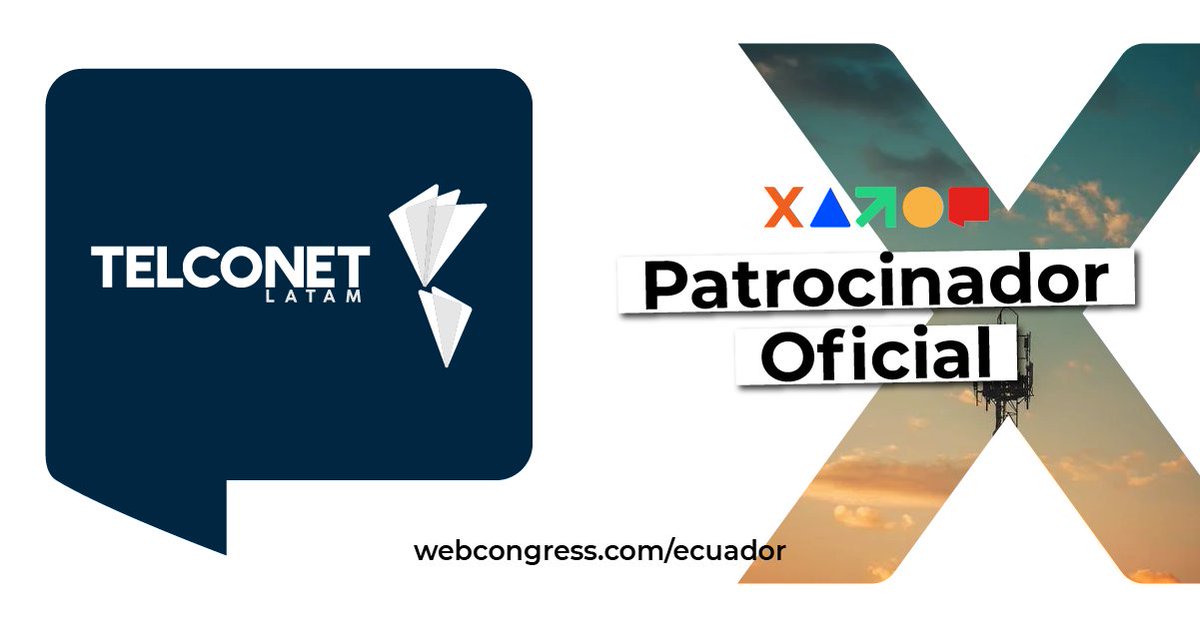 webcongress's tweet photo. #MakeTheFututure l @TelconetLatam nos acompañará como Patrocinador Oficial este 30 y 31 de marzo en #WebCongres Ecuador. Participa del evento #1 de innovación digital en #Quito.
Regístrate en https://t.co/73cIsx1aO5
¡No te lo pierdas!
#Digital #marketing #Ecuador https://t.co/3mg9opfAhA