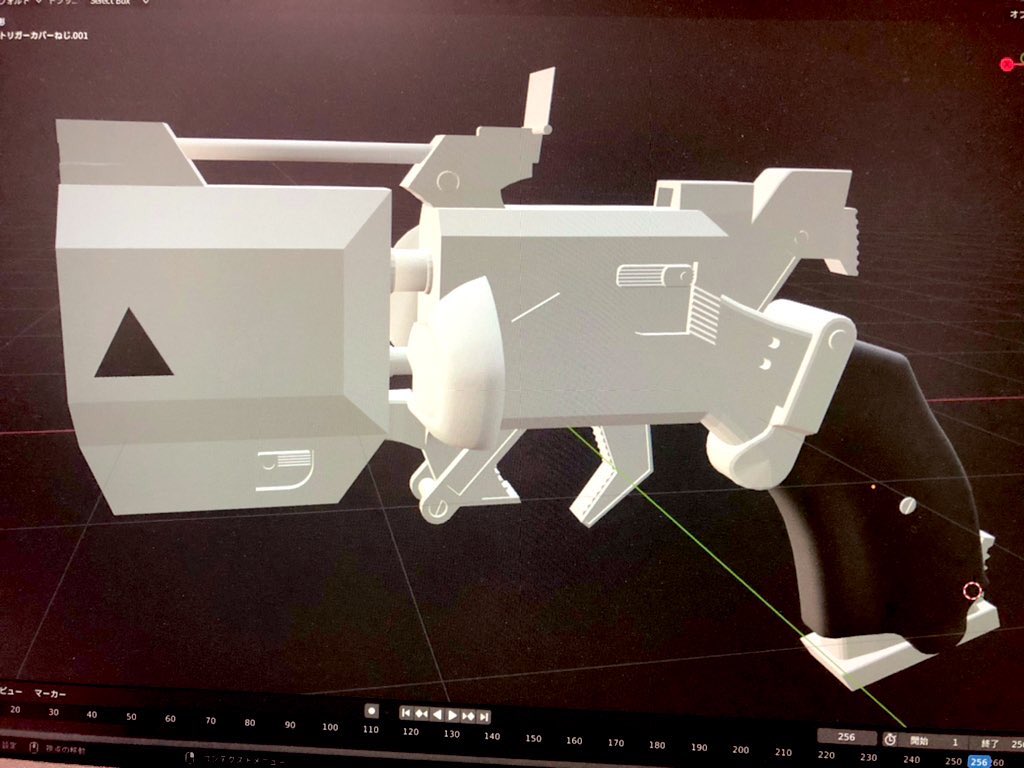 勢いだけで作り始めた某怪盗のアレがついに完成した。あとはテクスチャで誤魔化せ。

……さて、これをMMDに持っていくにはどうすればいいのか

あとオブジェクト細かすぎるから統合もしなきゃダメだよなぁ……匙加減わからぬ
モデラーさんってすごいな…… 