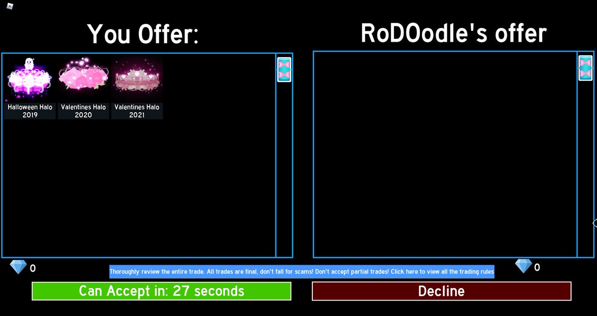 Nev184's tweet photo. @amy_rblxx is very trusted, 100% recommend trading with them!! Once again I went first, so happy with the trade, thank you!! https://t.co/HikGx0arwq