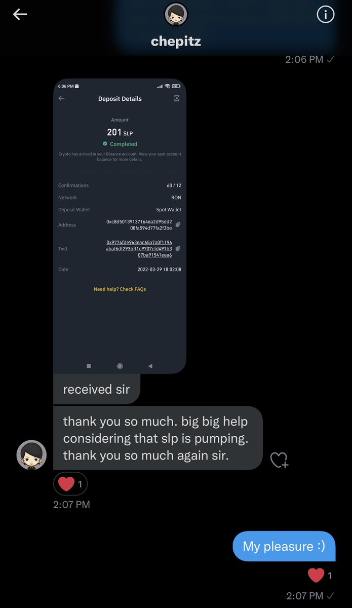 DashGuild's tweet image. Prize transferred and received, congratulations again @chepitz ! 🎉 

Next 200 $SLP giveaway at 500 followers! 

FOLLOW, like and tag 3 friends to be the lucky winners! 🍀 

#AxieScholarship #AxieScholarships #PegaxyScholarship #pegaxy #AxieInfinity