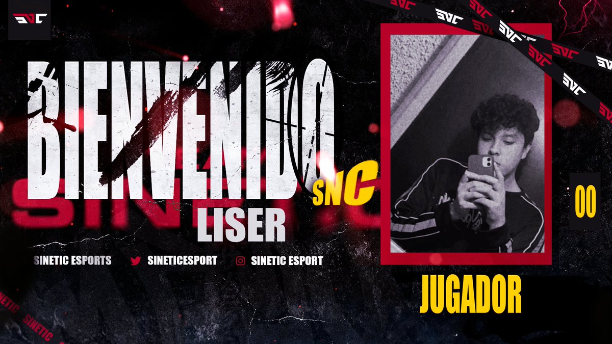 SineticEsports's tweet photo. Terminando con las presentaciones para así completar la formación de nuestro increíble roster de #valorant, que darán todo por Sinetic en la Open Qualifier 2 <3.

¡Bienvenido @LiserFN!

#WeHaveADream #GoSNC #SomosSinetic 🤍 https://t.co/DBHdFSJQ6a
