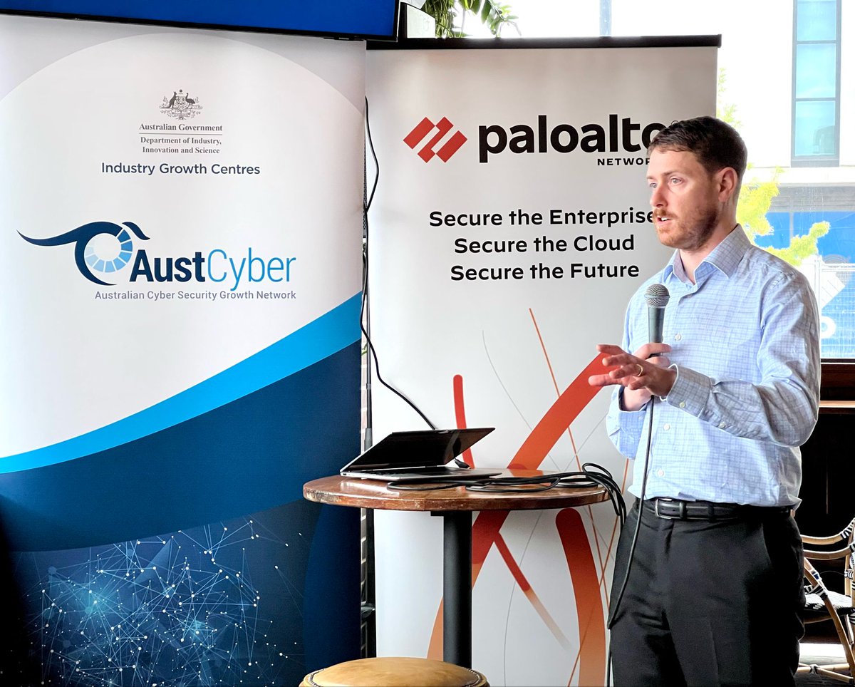 AustCyber (@austcyber) on Twitter photo Yesterday, we were honoured to be joined by Pete Renals from <a href="/PaloAltoNtwks/">Palo Alto Networks</a> in Canberra. Pete spoke about the upcoming cyber threats from a global perspective and reminded us to always be vigilant when it comes to our data and critical infrastructure. Yesterday, we were honoured to be joined by Pete Renals from <a href="/PaloAltoNtwks/">Palo Alto Networks</a> in Canberra. Pete spoke about the upcoming cyber threats from a global perspective and reminded us to always be vigilant when it comes to our data and critical infrastructure.