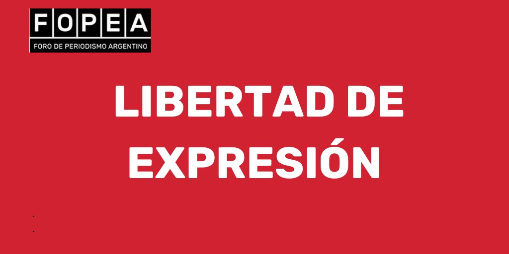 #FOPEALibertadDeExpresión 👉 El Foro de Periodismo Argentino (FOPEA) expresa su preocupación ante las expresiones vertidas por el secretario de Asuntos Estratégicos Gustavo Beliz de impulsar un proyecto para regular el uso de las redes sociales.