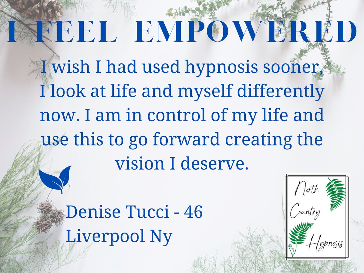 Cameron_Gio's tweet photo. Find your empowerment today at North Country Hypnosis! You’ll wish you did it sooner. https://t.co/4QcNfzIKgT