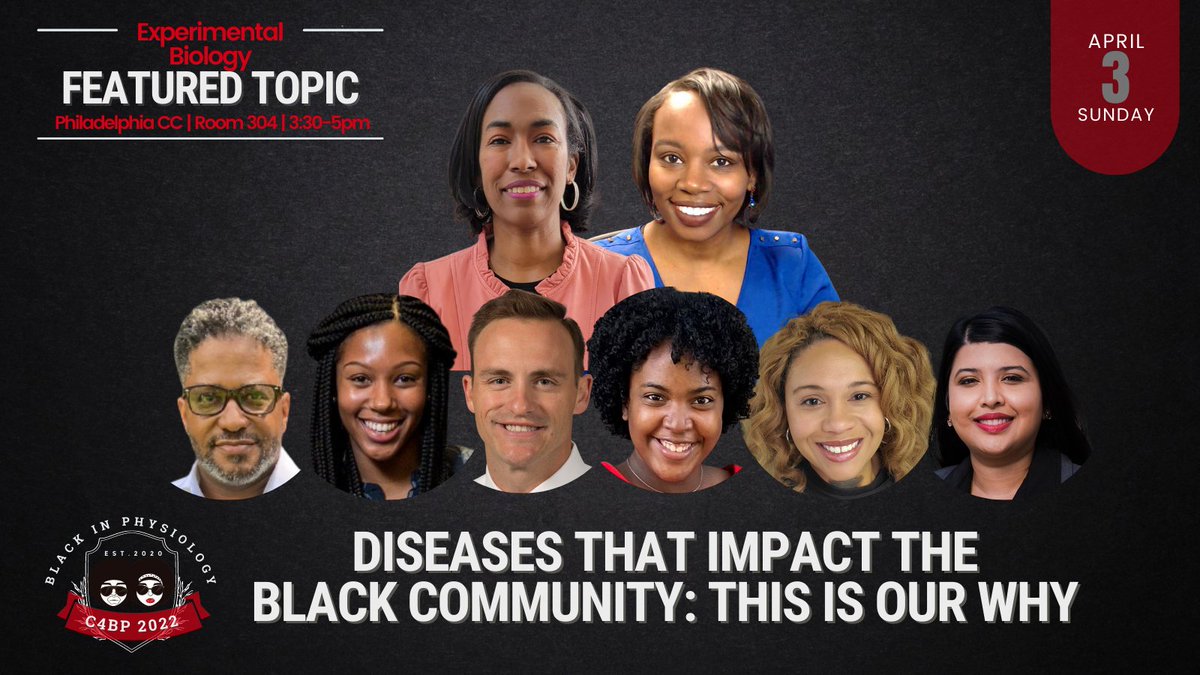 Black in Physiology (@blackinphysio) on Twitter photo We are only a few days away from <a href="/expbio/">Experimental Biology</a>.
Please join #BlackInPhysiology for a featured topic.
When: Sunday, 4/3 @ 3:30pm
Place: Philadelphia CC Room 304
See you in #Philly! We are only a few days away from <a href="/expbio/">Experimental Biology</a>.
Please join #BlackInPhysiology for a featured topic.
When: Sunday, 4/3 @ 3:30pm
Place: Philadelphia CC Room 304
See you in #Philly!