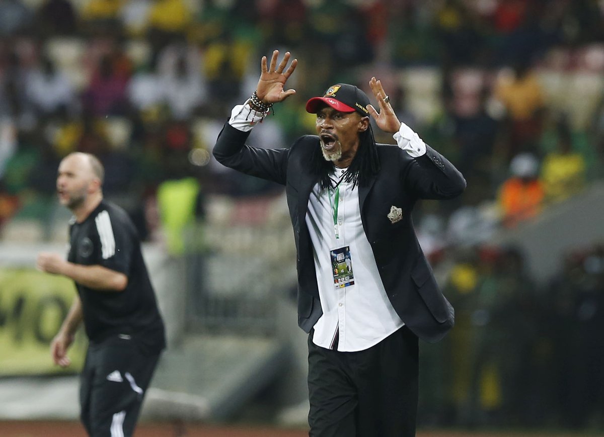 MediaSanaga's tweet photo. 🔴 ⚽ World CUP Qatar 2022/ le Cameroun qualifié. 

Cameroun 🇨🇲 2️⃣-1️⃣ 🇩🇿 Algérie 
Choupo Moting 22'.     A. Touba 118'
K. Toko Ekambi 120+4'

��� Mustapha Tchaker de Blida en Algérie

#FIFAWC2022Q #CAF @FecafootOfficie #woldcup #FAFAlgeria #football @SamuelEtoo https://t.co/FG0VIpeRsv