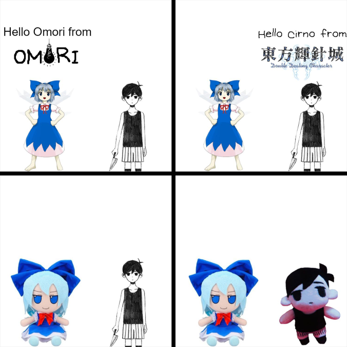 Omori Plush meets the Fumo Plushies - OMORI meme_哔哩哔哩bilibili