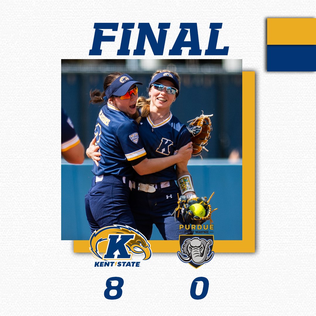 KentStSoftball's tweet photo. FINAL (6) | Kent State 8, PFW 0

Kylie Ringler and Jessica LeBeau combine for a 1-hit shutout as the Flashes sweep the DH.

#GoFlashes ⚡️ https://t.co/rqz2Of8Bm9
