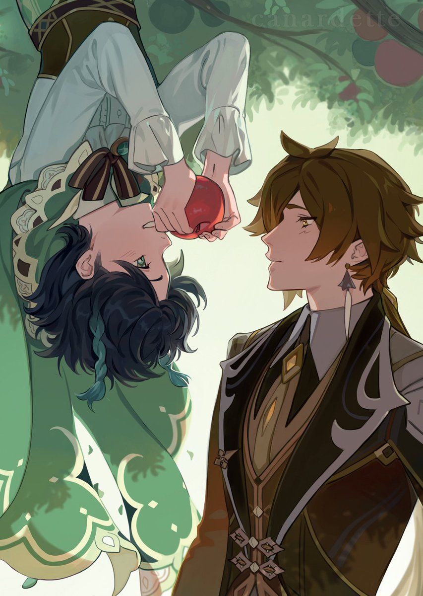 🍎 #venti #zhongli