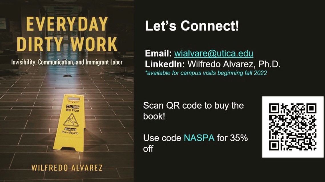 tweetinglavoz's tweet photo. We want to thank Wilfredo Alvarez, Ph.D. for sharing space with us at the LKC Pre-Conference. He is offering a discount for our members and followers of 35% when they use the code "NASPA" when preordering his new book #booklaunch #SupportLatinxScholarship #naspaLKC
(1/2) https://t.co/AxB0rcnFWK