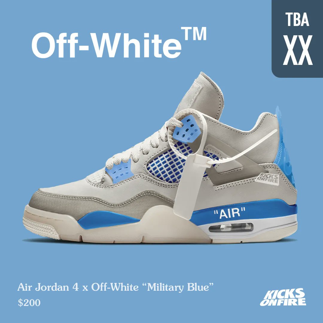 air jordan 4 military blue off white